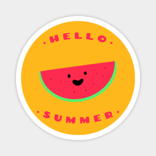 Hello Summer Delicious Watermelon Magnet